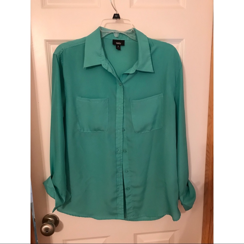 Mossimo green blouse size small